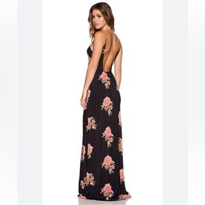 Blue Life Boho Beauty Maxi Dress In Red Floral Size Extra Small